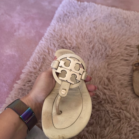 Tory Burch Miller Leather Sandals in IVORY 8 - Picture 6 of 10